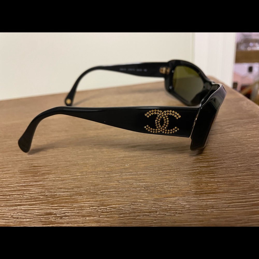 Black and brown Chanel sunglasses